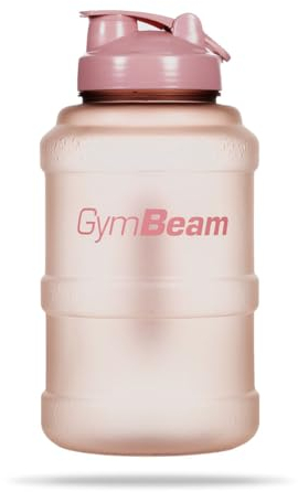 GymBeam Hydrator-TT-Sportflasche - BPA-freie Wasserflasche mit 2,5 L Fassungsvermögen, mit anatomisch geformtem Tragegriff, dichte Verschlusskappe, stylisches mattes Design (Rose)