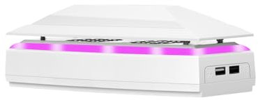 Ventola di raffreddamento RGB superiore per PS5 Slim, refrigeratore antipolvere per Playstation 5 Slim Digital Disc Edition,3 velocità 4000 4300 4500RPM,accessori raffreddamento per console di gioco
