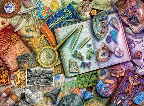 Ravensburger Aimee Stewart The Archaeologist’s Desk 500 Piece Jigsaw Puzzle for Adults and Kids Age 10 Years Up
