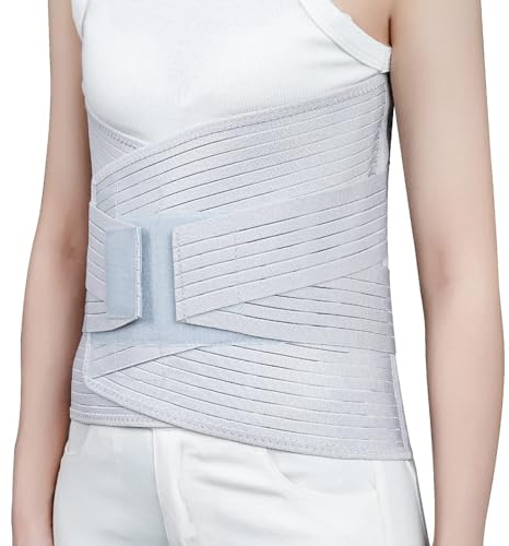 Lendenwirbelstütze, breiter, 32 cm breiter Rückenbandage, Bauchbinde, Stützgürtel, atmungsaktiv, Lendenwirbel-Dekompressionsgürtel, Kompressionsbandage für Damen und Herren, Schmerzlinderung im