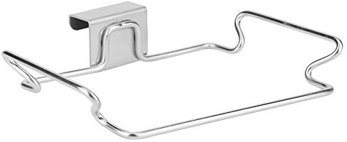 WGFOIP Trash Bag Holder, Stainless Steel Rubbish Bag Hanger Hanging Garbage Bag Storage Rack for Kitchen Cabinets Doors