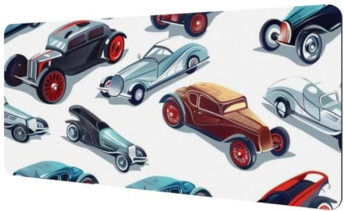 Speed Racing Cars Mauspad, großes Mauspad für Büro, Zuhause, Laptop, rutschfeste Gummiunterseite, Gaming-Mauspad, Tastatur-Schreibtischunterlage, 890 x 400 m