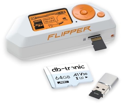 Flipper Zero Set | Flipper Zero | Carte mémoire de 64 Go | Adaptateur Lecteur de Carte