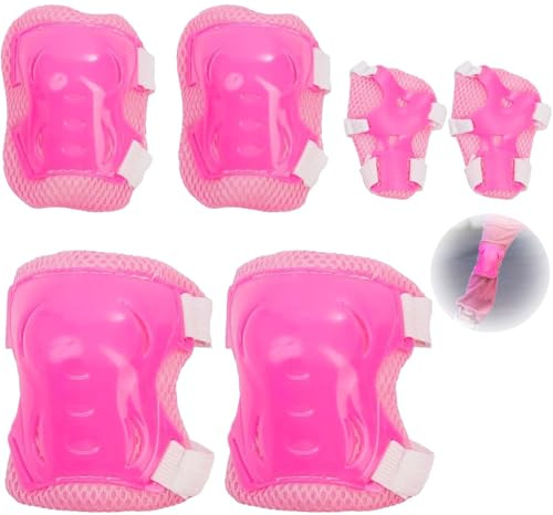 BRITECO 6 PCS Knee Pads for Kids - Complete Safety Set with Knee and Elbow Pads for Skateboarding, Inline Roller Skating, Cycling, and Scooter Riding - Adjustable, Breathable, Impact-Resistant