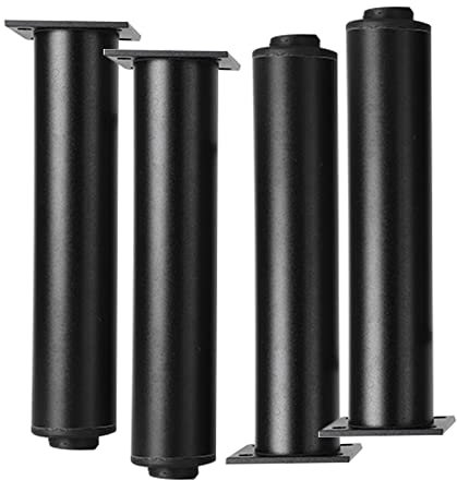 Lot de 4 pieds réglables en alliage d'aluminium (25 cm) pour table basse, meuble TV, meuble de salle de bain, cuisine, plan de travail, bar, bureau TV