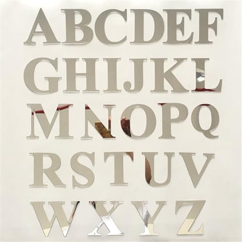 Kreative DIY Acryl Spiegel Buchstaben Aufkleber für Wohnkultur und Party Atmosphäre (M)