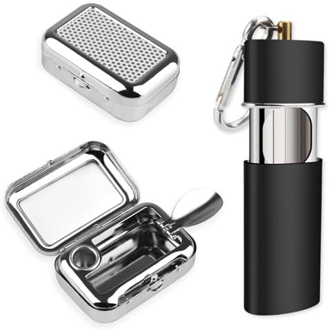 Lot de 2 cendriers de poche anti-odeurs - Cendrier de voyage pour cigarettes - Cendrier de poche - Cendrier de voyage - Cendrier pour les déplacements - Cendrier à emporter