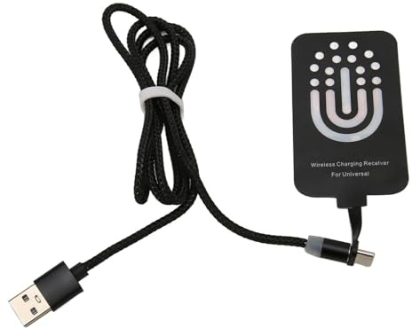 Récepteur de Charge sans Fil Rapide avec Aspiration Magnétique pour les Périphériques de Type C - Conception Mince à Double Usage, Entrée 5V, Charge Sûre avec Protection Multiple