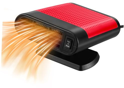 Operitacx Chauffage de Portable Dégivreur et Ventilateur à Air Chaud de Chauffage Pratique pour Voitures Camions et Camping Cars Design Élégant