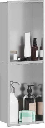 vidaXL Niche de Douche Argenté 60 x 20 x 9,5 cm Acier Inoxydable