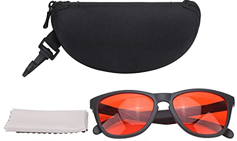 equlup Farbblindheit Brille, Vollrahmen rot grüne Blindmittel Korrekturbrille Männer Frauen Outdoor Blindheit korrigieren Brille für universelle Menge