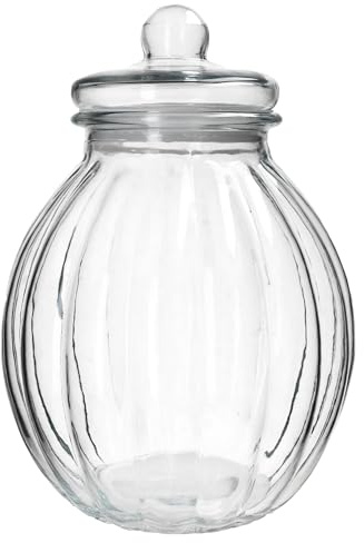 MamboCat Vintage Bonbonglas I 5,2 L I große Glasdose mit Deckel & Kunststoff-Dichtung I Candy-Glas Bonbonniere Keksglas Vorratsglas für Süßigkeiten & Snacks