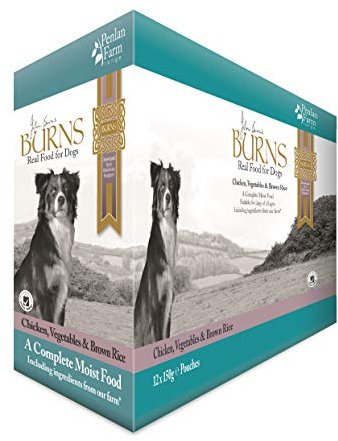 Burns Pet Nutrition Hypoallergenic Complete Wet Food Adult Dog Penlan Pouch Chicken Brown Rice and Vegetables 12x150 g