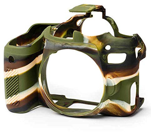 easyCover - Silikon Kameratasche - Schutz für Ihre Kamera - Canon 77D - Camouflage