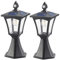 Royal Gardineer Solar Gartenlaterne: 2er-Set Solar-LED-Stand- & Wandlaternen, PIR-Sensor, 300 lm (Garten LED Deko Beleuchtung, Stand Solarleuchten, Solarleuchte Bewegungsmelder)