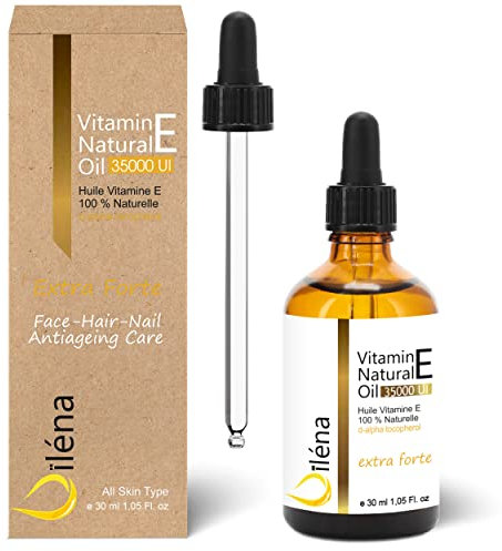 Oïléna - Extra Strong 100% Natural, Non-GMO Vitamin E Oil 30ml | Anti-Aging Antioxidant Facial Treatment | Dark Circles Eraser | Hair Loss Prevention | Nail Strengthener, 30ml 1.05 Fl oz.