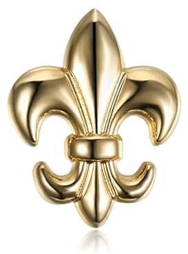 BOBIJOO JEWELRY - Pin's Epingle Broche Pins Fleur de Lys Patriote Laiton Doré Or 22x16mm