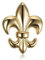 BOBIJOO JEWELRY - Pin's Epingle Broche Pins Fleur de Lys Patriote Laiton Doré Or 22x16mm