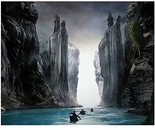 DIY 5D Diamant Malerei Kits Vollbohrer Herr der Ringe Diamond Painting Erwachsene Kinder Kristall Strass Leinwand Stickerei Kreuzstich Malerei Arts Craft Geschenk für Home Eingang Wand Decor60x70cm