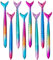Kaizuca 8 Stück Meerjungfrau Kugelschreiber Set, Kreative Fischschwanz Gelstifte, Fischschwanz Stift, Hat Verlauf Farben, für Mädchen Gastgeschenke Party Mitgebsel (Schwarze Tinte)