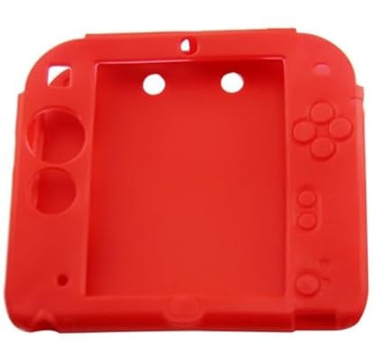 Schutzhülle aus/Von Silikon Für Nintendo 2DS Soft Gummi Schutz Tasche Gel Rot