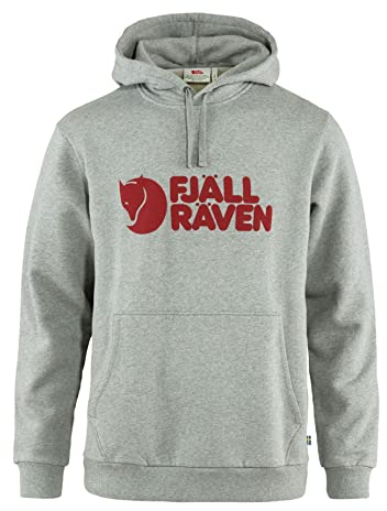 Fjällräven Herren Logo Hoodie, Grey/Melange, XL