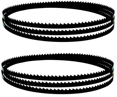 2 hojas de sierra de cinta de madera de 2215 mm de 6,35 10 16 mm de ancho 4 6 TPI para sierra de cinta de carbono DW876 y EBS3601 (tamaño: 2215 x 16 x 0,5 mm, 6TPI)