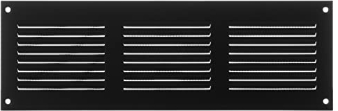 Steinberg14 Griglia di Ventilazione Rettangolare 300x100 mm - Griglie di Aerazione in Metallo Antracite - Serranda di Scarico dell'aria con Zanzariera - Copri Bocchetta Interna a Parete e a Soffitto