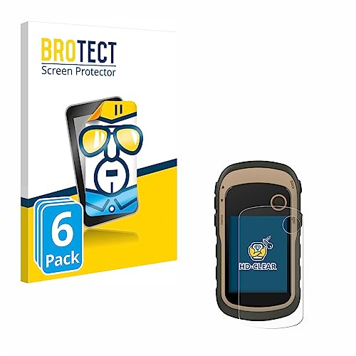 BROTECT 6 Stück Schutzfolie für Garmin eTrex 32x / 30x / 30 / 20x / 20/10 Displayschutz Folie Made in Germany, Ultra-Klar
