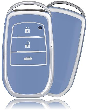 OFFCURVE Cover Chiave Auto Guscio Chiave, Custodia Chiavi Copri Chiave Telecomando Adatto per Toyota RAV4 Land Cruiser 200 Yaris 4 GR Aygo X 86 Cross Auris Vios Prius Camry Corolla Prado Hilux Harrier