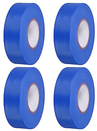 PATIKIL 4 Stk Absperrband Flatterband 25mmx45m PVC Nicht Klebend Blau | Warnband, Markierungsband für Bäume Hochzeiten Gefahrenbereiche Außenbereich