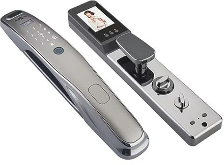 YAXRO 3D Face Recoginition Electronic Smart Door Lock Tuya Wifi Fingerprint Password Security Alarm Home Door Lock With Camera Lock (Color : A1, Size : 30X388MM)