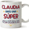MUGFFINS Tazas Personalizadas para CONSERJE mujer - En Español - Eres Súper - 11 oz / 330 ml - Regalo Personalizable original y divertido