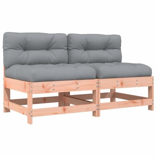 vidaXL Mittelsofas mit Kissen 2 STK. Massivholz Douglasie