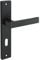 Gedotec Drückergarnitur Schwarz matt [BB - Buntbart] 1x Tür Beschläge Langschild I Türgriffe Innentüren Din Norm 72 mm I Türklinke für Türstärke 35 – 47 mm | Türbeschlag mit Befestigungsmaterial