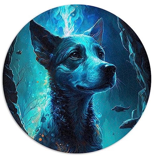 Puzzle 1000 Pieces Jigsaws Jack Russell Terrier Dog circular Puzzle Jigsaw Puzzle 100% Recycled Cardboard 67.5x67.5cm