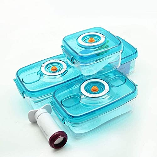 Boîte de conservation sous vide en verre, 4 pièces, boîte à déjeuner Bento scellée sous vide, boîte de conservation sous vide de 700 ml/1000 ml avec machine à sceller, le couvercle est amovible et fa