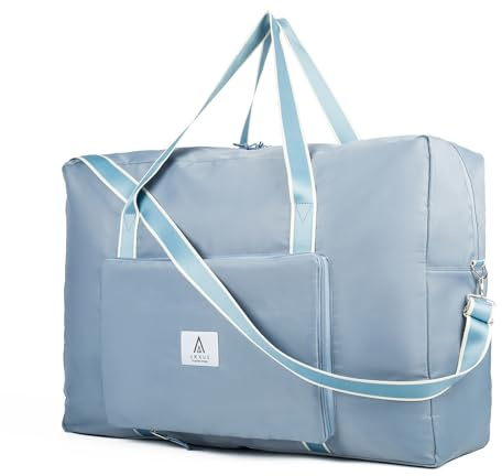 Arxus Große Faltbare Reisetasche 60L Handgepäck Tasche Damen Weekender | Transporttasche mit Schultergurt, Aufbewahrungstasche für Reisen, Camping, Umzüge
