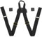 Generic Rucksack-Schultergurt Verstellbarer Ersatz-Taschengurt langlebiger Gurt für Rucksack-Schule Büchertaschen-Zubehör in Schwarz aus Polyurethan (PU) für Fahrrad mit Metallschnalle und -haken