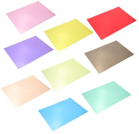 DIYEAH 9 Stück Farbige PVC Lichtdiffusor Folien Blätter Stoßfest Flexibel Transparent Vielseitig Für Fotografie Beleuchtung Bastelprojekte