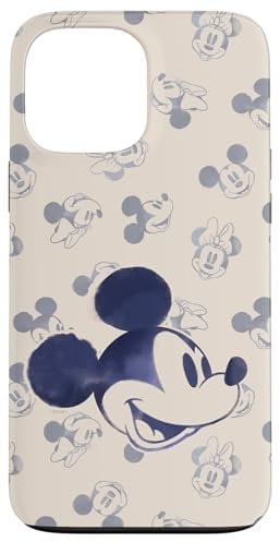 iPhone 13 Pro Max Disney Mickey and Minnie Mouse Heads Retro Vintage Classic Case