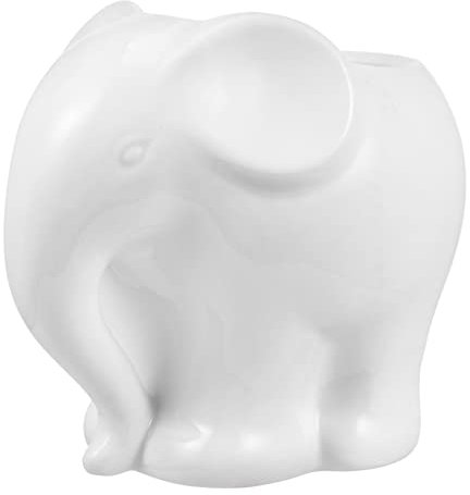 BESPORTBLE Cartoon Elephant Shaped Succulent Planter Pot Creative Ceramic Flower Container with Drainage for Indoor Home Decor for Cactus and Plants