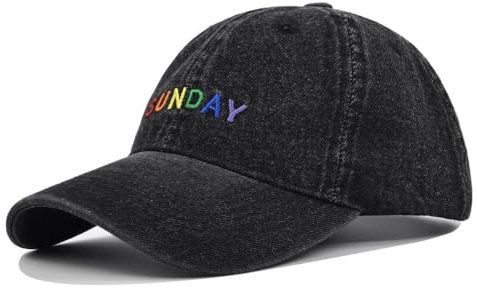 FVKTHNVS Herren Baseball Cap Regenbogen Outdoor Cap LGBT Baseball Hut Geburtstagsgeschenk, Schwarz , 58
