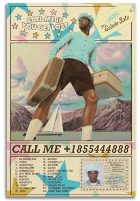 Albumposter Call Me If You Get Lost, Kunstdekoration, Wandposter, Dekoration, Innenposter, Druckdekoration, Bar, Restaurant, Dekoration, Ästhetik, Poster, Wohnzimmer, 30 x 45 cm, ungerahmt