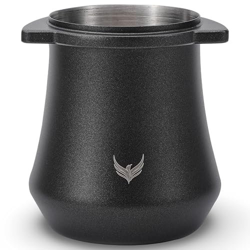 KNODOS 54 mm Kaffeebohnen-Dosierbecher, Edelstahl, Espresso-Dosierbecher mit Mahlwerk, Aktivierungslasche, passend für Breville Espressomaschinen-Zubehör (schwarz)