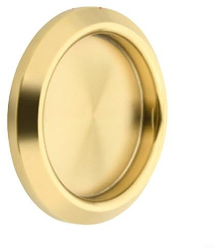 Whychstore Porta scorrevole in acciaio e vetro, maniglia a scomparsa per doccia, maniglia nascosta a foro singolo (oro)