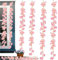 TREABEAR Sakura Fleur Artificielle, 4pcs Fleurs Artificielles Deco, Sakura Fausse Fleur, Guirlande Fleur, Cerisier Japonais Artificiel, Fleurs Artificielles Extérieur， Mur de Fleurs Artificielles