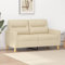 Cozynest 2Sitzer Sofa Loungesofa Couch mit Armlehnen Rückenkissen, Wohnzimmersofa Designsofa Metallgestell, Sitzmöbel Zweisitzer, Modern, Creme 120 cm Stoff
