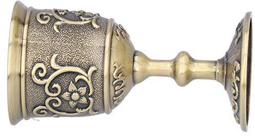 Weinbecher aus Bronze, Vintage-Kelch, Europäischer Königlicher Kelch, Whiskey-Getränk, Partyzubehör für Bar, Zuhause, Küche (L)