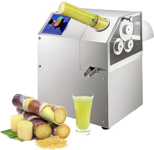 YANDDEA Exprimidor Comercial de caña de azúcar Extractor eléctrico de Prensa de Jugo de Jengibre de caña de azúcar Máquina prensadora de caña de azúcar Máquina exprimidora de caña de azúcar